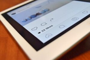 iPad viewing instagram