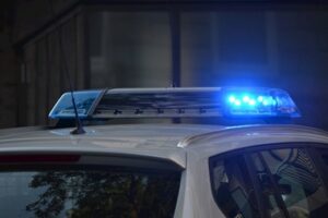 sirens and lights on police vehicle